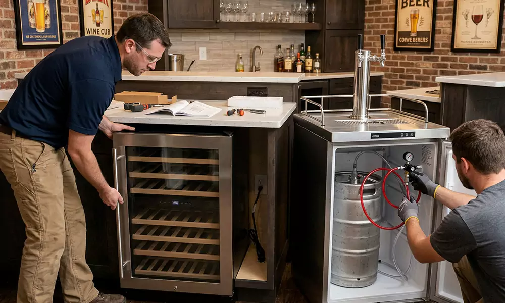 Wine Cooler and Kegerator Installation in Mooresville, NC